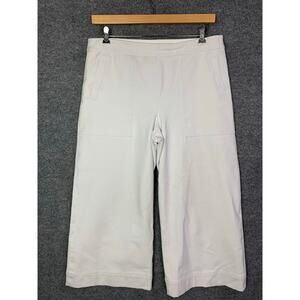 SPANX Cropped Wide‎ Leg Classic White Pull-on Shaping Pants XL
